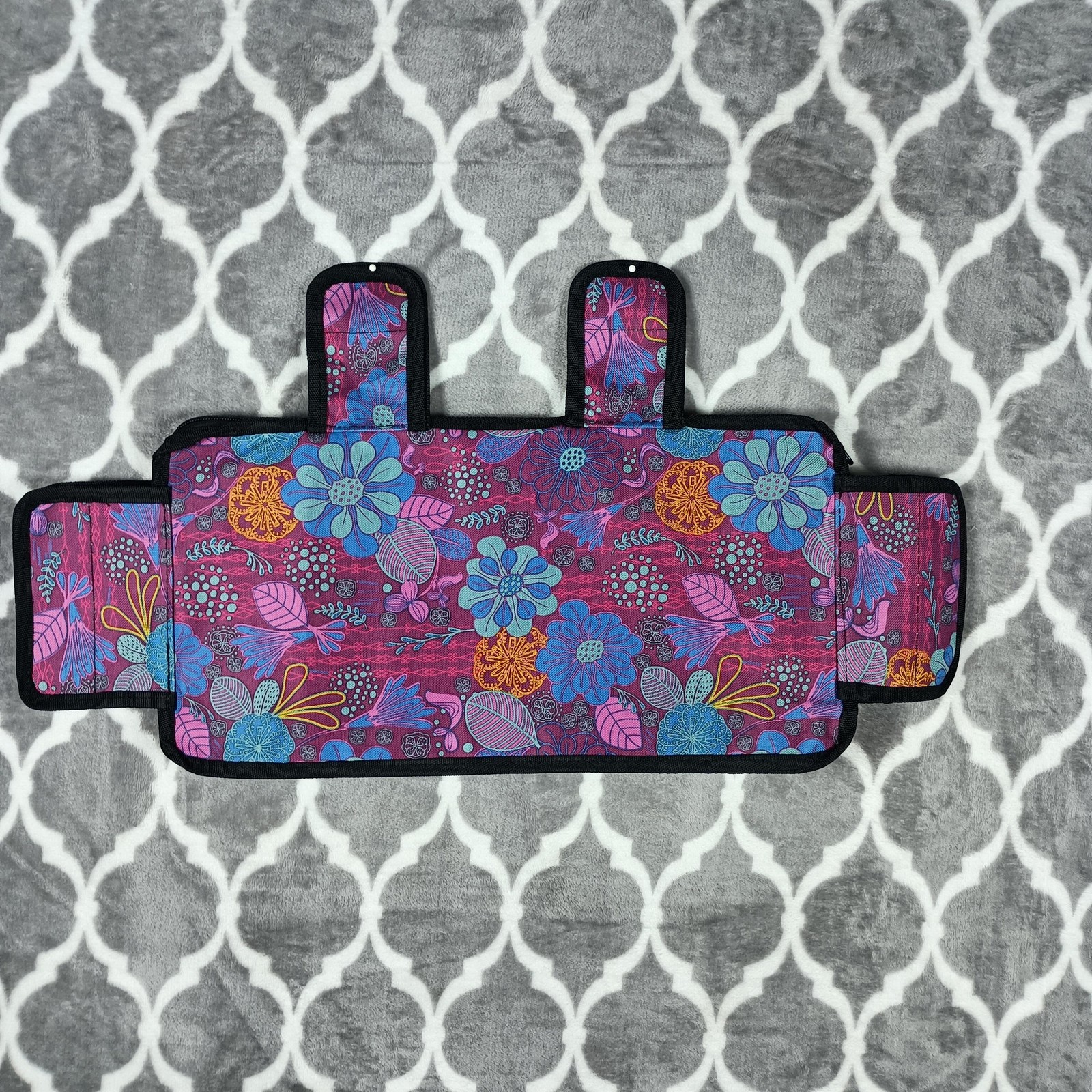 SupreGear Wheelchair Walker Organizer Bag Floral Multi Pocket Storage Pouch