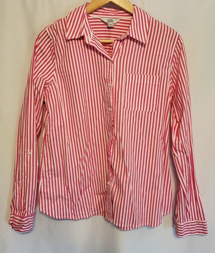 MULTI STRIPE PATTERN COLLARED TAB SLEEVE SHIRT