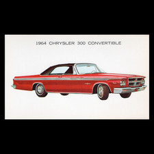 1964 Chrysler 300 Convertible Red Dealer Promotional Postcard Unused Vgex 1964 Chrysler 300 Convertible Red Dealer Promotional Postcard Unused Vgex