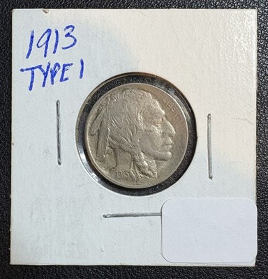 1913 Type 1 Buffalo Nickel- Full Horn w/Well Struck Details.