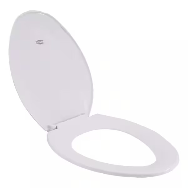 White Plastic Closed Front Lid Heavy-duty Easy Install