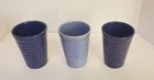 Vintage Bauer Pottery Ring Ware 12 Oz Colbalt Tumber Set of 3