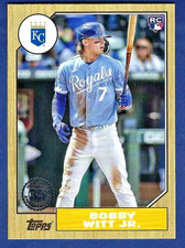 2022 Topps Update Series Bobby Witt Jr Rookie 1987 35th Anniversary #87TBU-7