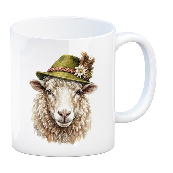 Schaf Mit AlpenläNdischem Trachtenhut Kaffeebecher-image