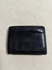 Fusion Italy black genuine leather bifold wallet cardholder