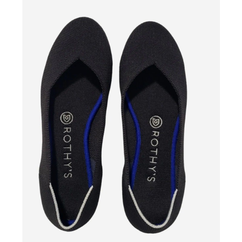 Rothys The Point Solid Pointed Toe Flat Shoes Wom… - image 1