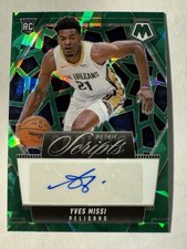 2024-25 Panini Mosaic Rookie Scripts Green Ice Prizm Yves Missi #RS-MIS Auto RC
