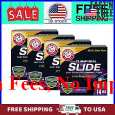  HOT SALE  4 pack ARM  HAMMER Clump  Seal SLIDE Cat Litter, 14 lbs/bags, NEW