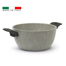 5.6qt Flonal Granit Non-Stick Cooking Pot Stockpot Deep Stew Chili Pot Induction