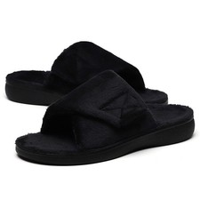 Women's Plantar Fasciitis Fuzzy House Orthopedic Adjustable Slippers With Arc...