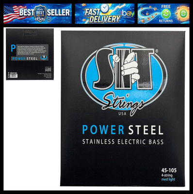 SIT Strings Power Steel Stainless Steel Bass Guitar Strings (S.I.T.), 4-String B