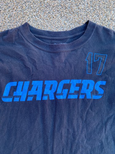 REEBOK Los Angeles Chargers Phillip Rivers Shirt Mens M Black Short Sleeve Men - Picture 6 of 10