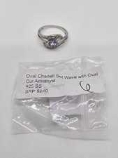 Brand New Oval Cut Amethyst Ring 925 SS Size 6