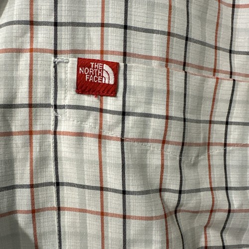 The North Face Button Up Shirt Mens XXL Long Sleeve Plaid WHITE Striped - Picture 3 of 5