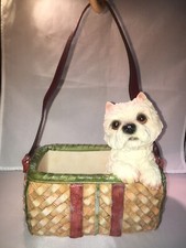 Westie Faithful Friends Resin Hanging Basket 7" L x 4.5"W x 11"T  LZ N26207