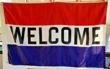 WELCOME Flag  3' x 5' Single sided