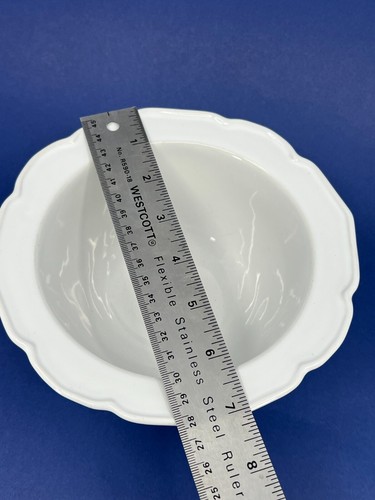 1 Crate and Barrel Savannah Cereal Bowl White Stoneware Portugal 7' Ruffled Edge - Picture 21 of 21