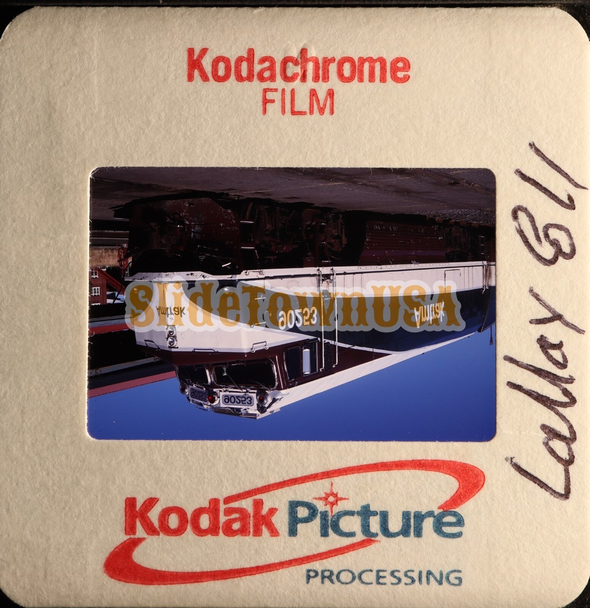 Vtg 2002 Train Slide 90253 AMTK Amtrak Engine Portland OR X7M058