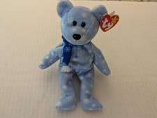 Ty Beanie Baby 1999 Holiday Teddy with Winter Snowflakes RARE With Errors READ