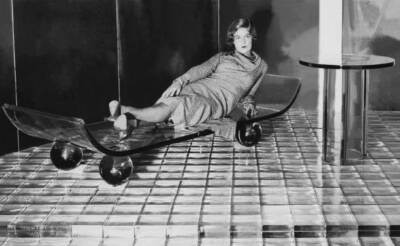 British Industrial Art Exhibition Young Lady A Glass Divan London - 1933 Photo