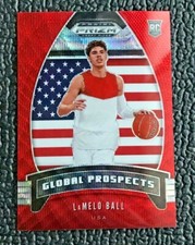 🔥LAMELO BALL 2020-21 PANINI PRIZM GLOBAL PROSPECTS RED WAVE! SP!🔥HORNETS!