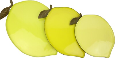 Tablett-Schalen  LIMONE , EISEN 36-35,5-23,5cm Zitronen Servierplatte Geschirr