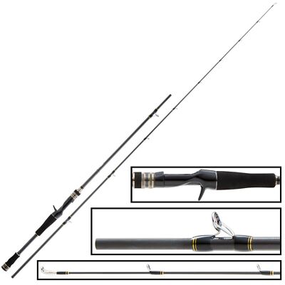 Hearty Rise Valley Hunter 712 XH Cast 2,17m 10-80g Baitcaster Rute, Angelrute