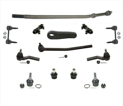 Drag Link Tie Rod Ball Joints Links & Pitman Arm For Ford E150 E250 E350 08-14