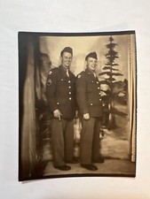 VTG WW II Photo Two Handsome Soldiers Army, Military