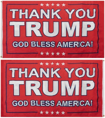 Thank You Trump 2028 God Bless America! Red 3x5 Woven Double Sided Flag