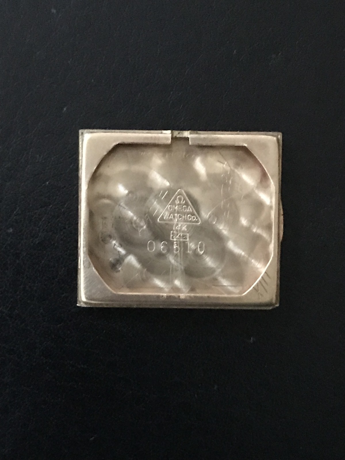 Omega 14k Solid Gold Rectangule Driver Watch Swiv… - image 9