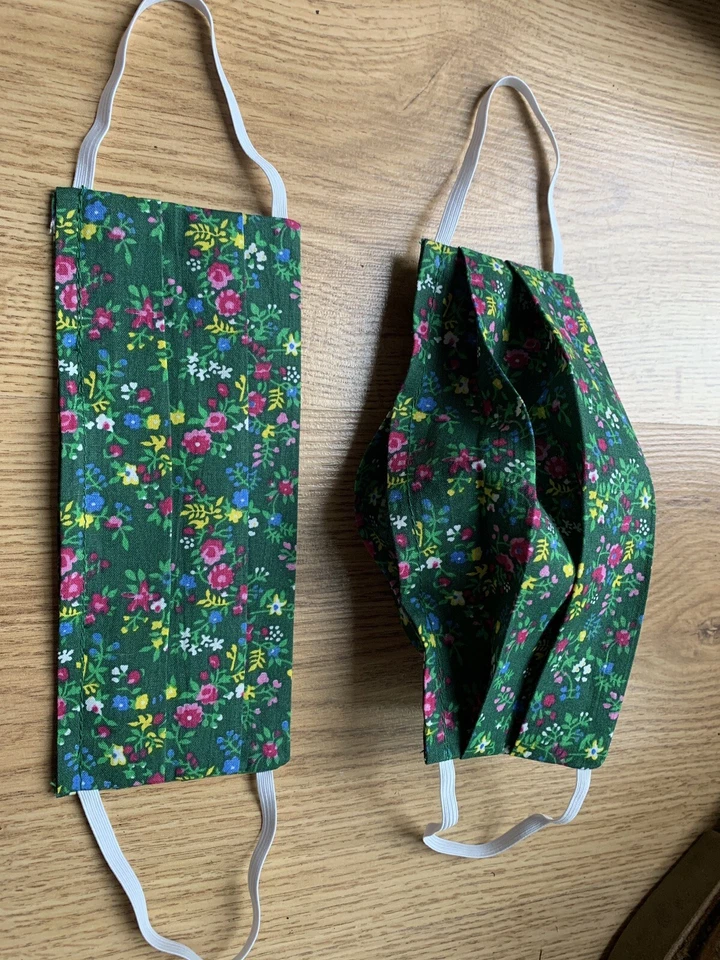 Face Mask/100%Cotton/Washable/Reusable/Nose Wire/Breathable/Unisex/Size S/M/L - Image 2 of 4