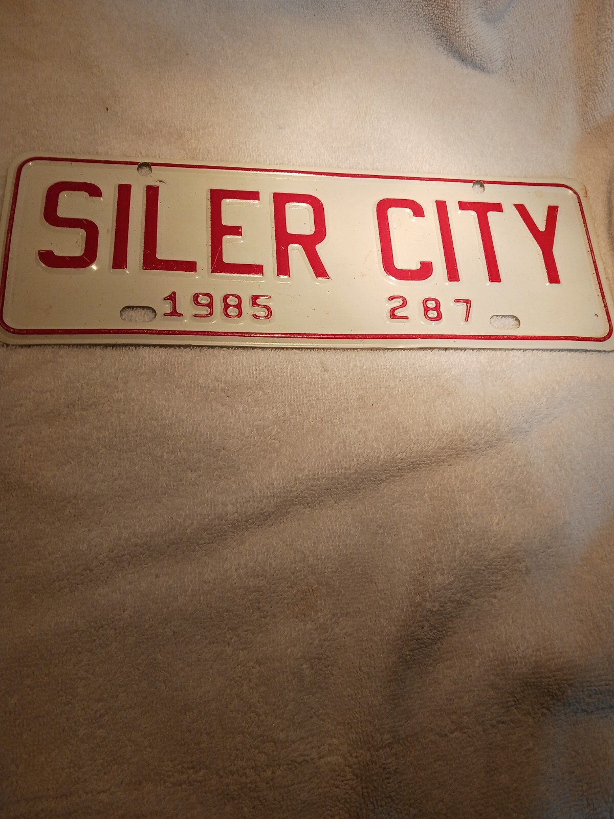 1985 Siler City, North Carolina License Plate Town Tag Topper / 287 eBay