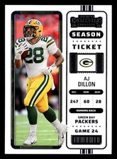 AJ Dillon 2022 Panini Contenders #42 Green Bay Packers