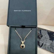 David Yurman Black Onyx Pendant 14k Gold & silver Necklace 