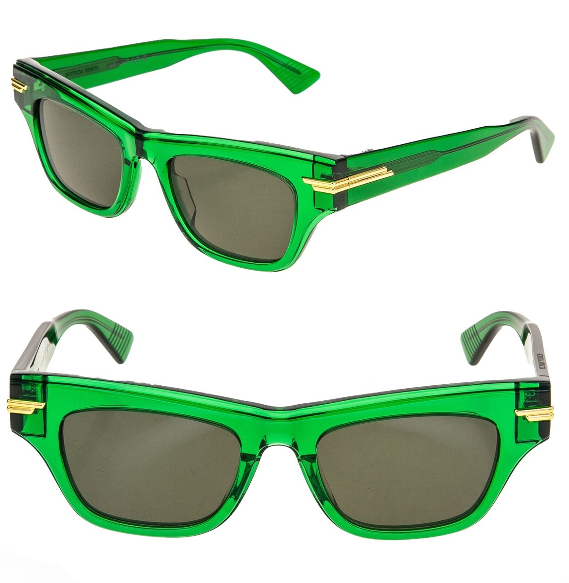 サングラス BOTTEGA VENETA Sunglasses - Bottega Veneta - Green Bottega Veneta - Metal Mask Sunglasses - Green Black