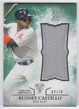 2015 TRIPLE THREADS UNITY JUMBO RELIC RUSNEY CASTILLO JERSEY 4/18 BOSTON RED SOX