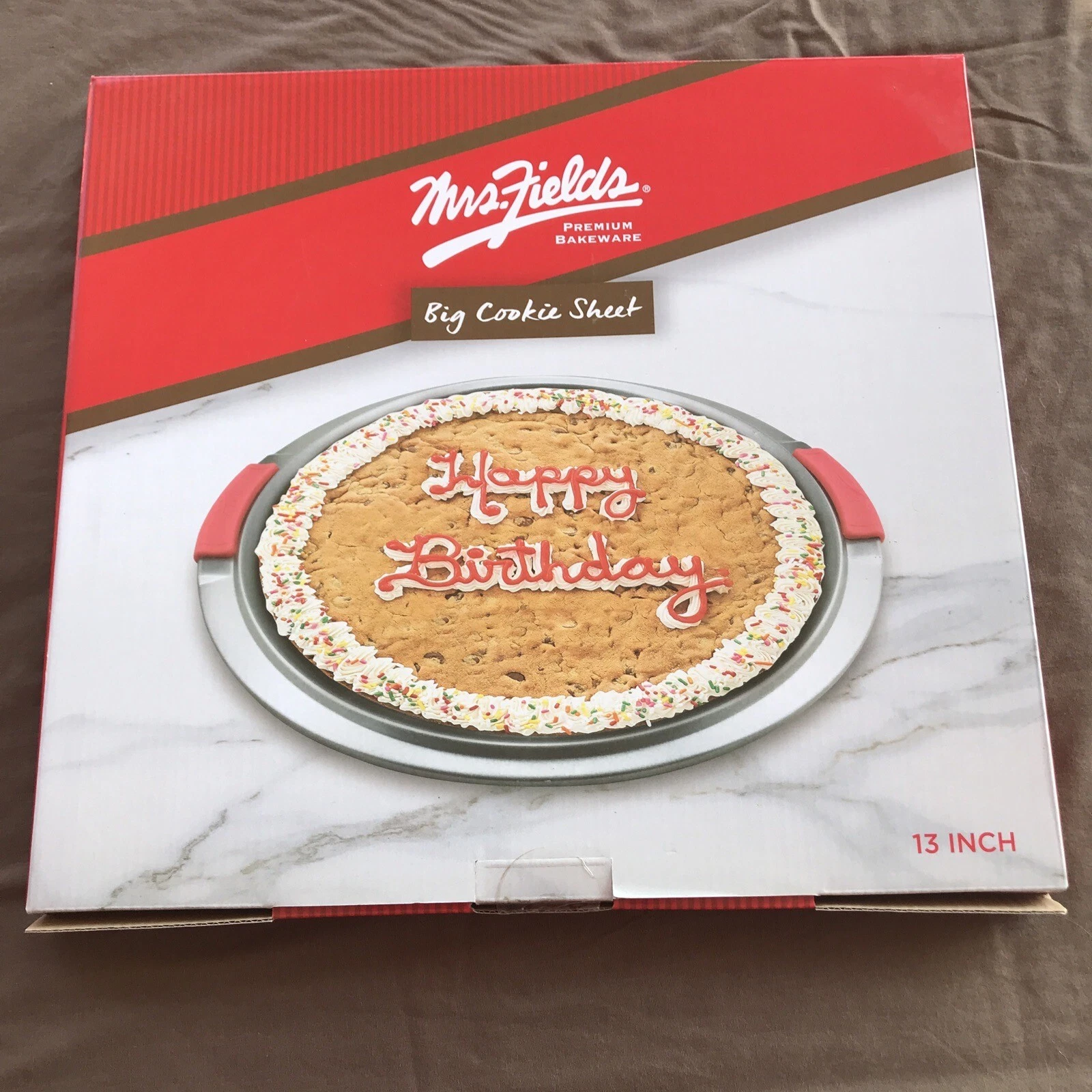 Mrs Fields Silicone Handles Premium Bakeware BIG Cookie Sheet 13" ROUND Pizza