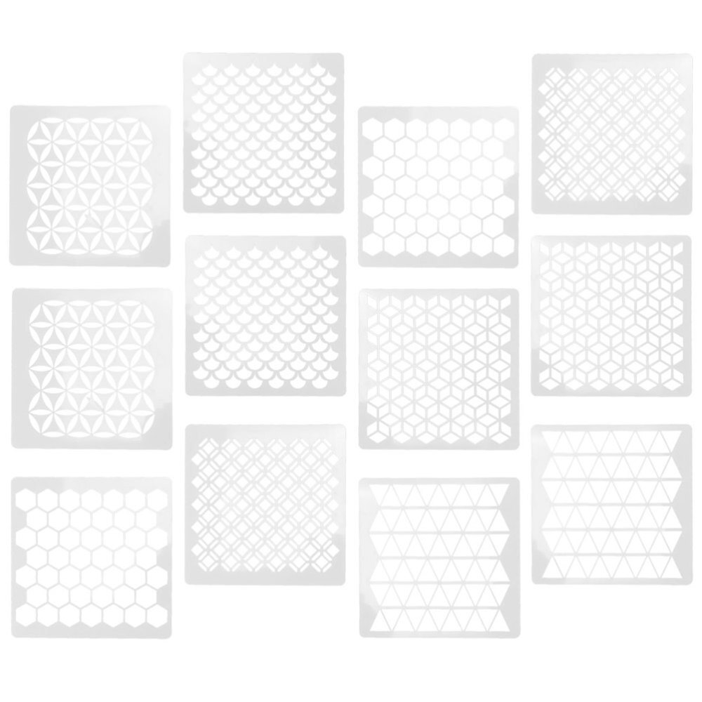 12pcs 3d Blank Stencil Chalkboard Art Stencils Geometric Stencils eBay