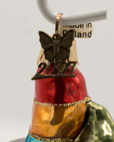 2007 Neiman Marcus Mexican Santa Sombrero Hot Chilli Pepper Blown Glass Ornament - Picture 11 of 13