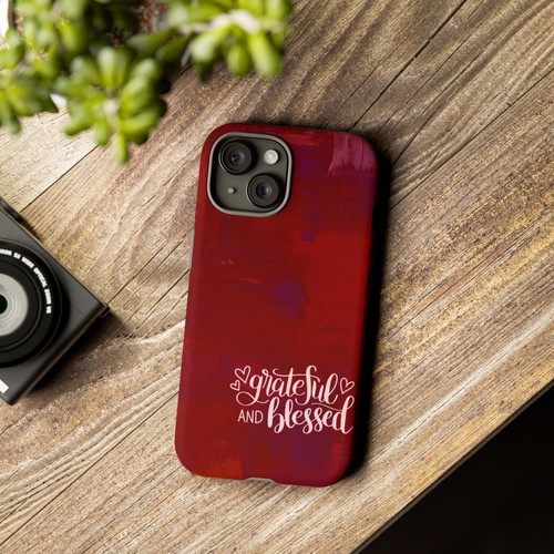 Red Tough Cases For iPhone, Galaxy, Pixel Grateful and Blessed - Picture 41 of 251