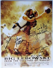 THE BIG LEBOWSKI CAST SIGNED 11X14 PHOTO JEFF BRIDGES & JOHN GOODMAN 8+ DC/COA 