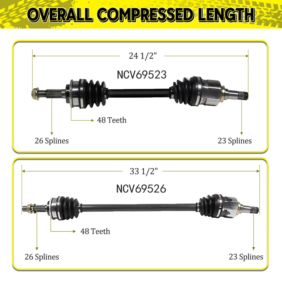 Пара передних шарнирных валов оси CV в сборе для Toyota Tercel Paseo 1,5 л 1992-1998 - Изображение 3 из 4