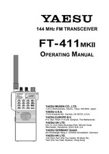 Manuale di istruzioni Operating Instructions per Yaesu FT-411 MK2 