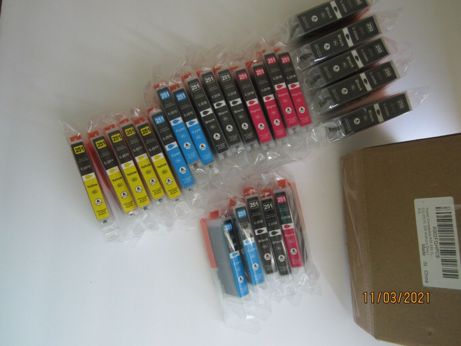 25 TUOBO Assorted Compatible PGI-250CL-CLI-251 Ink Cartridge Replacements