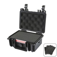 Waterproof Shockproof Hard Travel Case Storage Box w/ Customizable Foam 8"x7"x4"