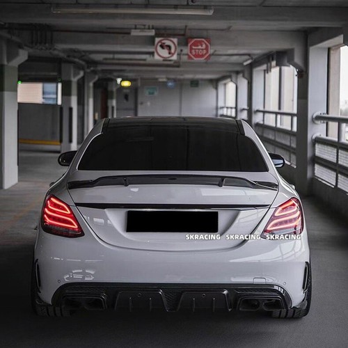 Glossy Black FRP Rear Spoiler Wing Fits 2008-2014 MERCEDES BENZ W204 C250 C300 - Picture 12 of 19