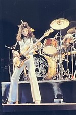 Queen John Deacon Transparency On Stage Anwar Hussain Photo Original Circa 1980s
