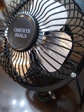 Checkys Deals 4 inch metal usb powered fan office computer desk portable Black