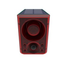 Solar Sound  Light Alarm Motion Sensor 129dB Outdoor Dog Barking Security SiraX